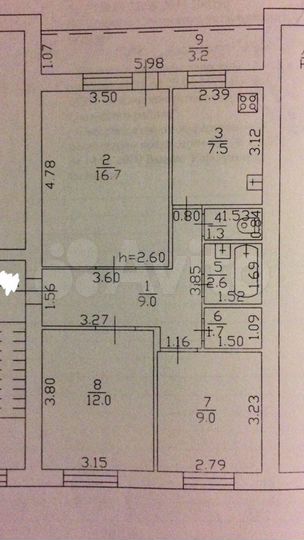 3-к. квартира, 66,2 м², 5/5 эт.