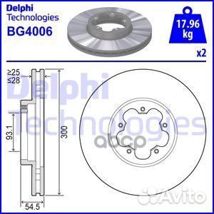 Диск торм. пер. вент.300x28 5 отв.(min 2) BG4006