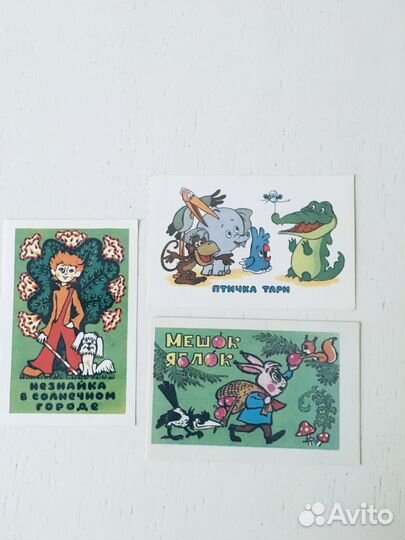 Карманные календарики СССР детские мультфильмы