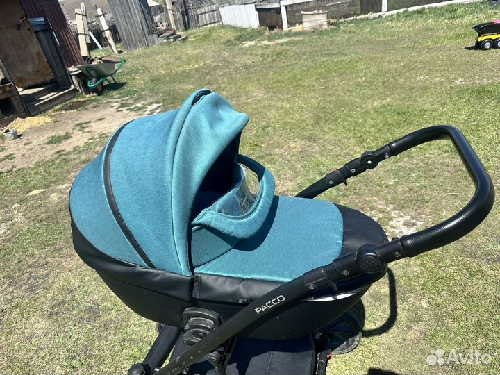 Коляска riko basic pacco 2 В 1 бирюзовый-черный
