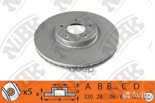 Диск тормозной nissan murano 3.5 05/infiniti F