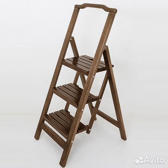 Стремянки деревянные из бука микки 3 ступени, цвет