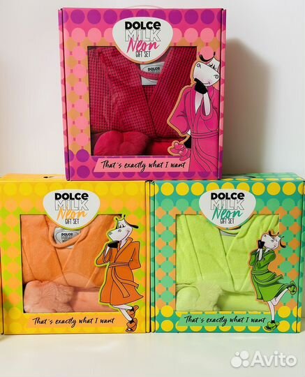 Набор халат и тапочки dolce milk