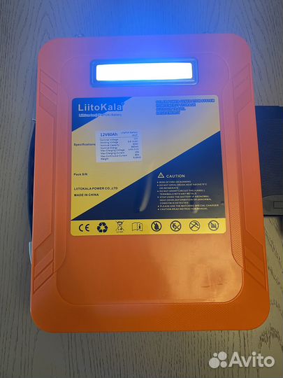 Аккумулятор lifepo4 12В 60Ач USB + зарядка 5A