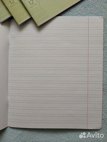 Комплект тетрадей в частую косую линейку