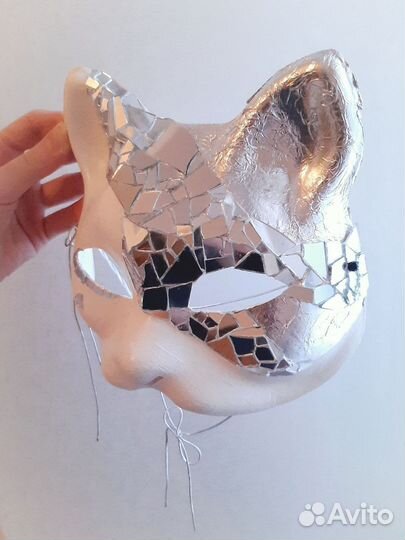 Маска кошка ручной работы