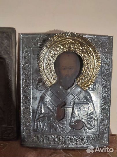 Иконы одним лотом-два спасителя николай (продан)