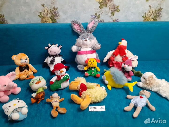 Мягкие игрушки пакетом все сразу
