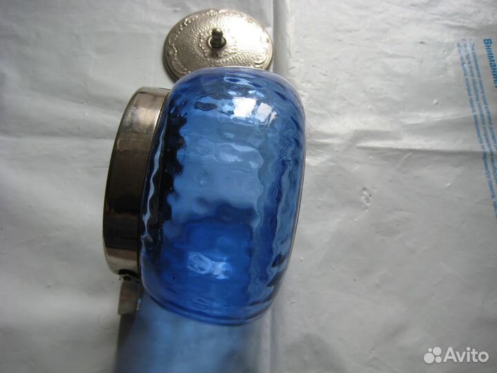 Сахарница СССР (синее стекло)