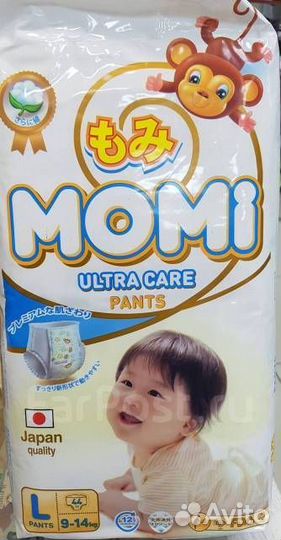 Трусики momi Ultra Care L (9-14кг) 44шт