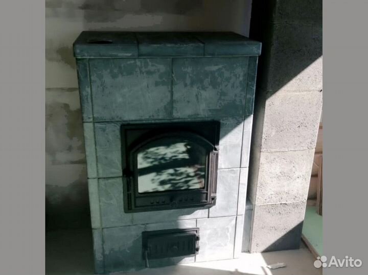 Печь полностью из натурального камня