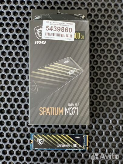 500 гб SSD M.2 накопитель MSI spatium M371