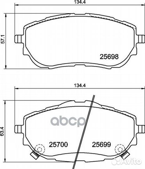 Колодки тормозные дисковые перед toyota COR