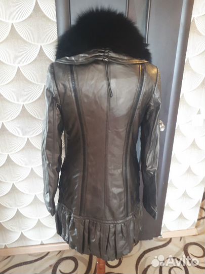 Супер Куртка- Пальто нат кожа