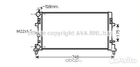 Радиатор охлаждения VW Polo Sedan Skoda Rapid