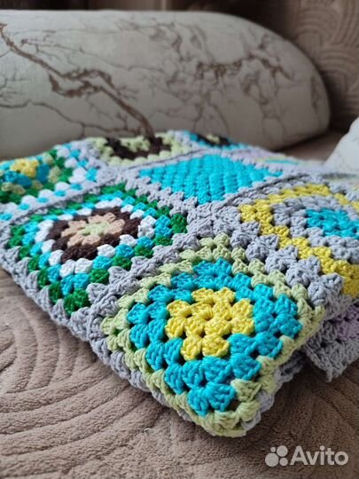 Плед детский вязаный ручная работа