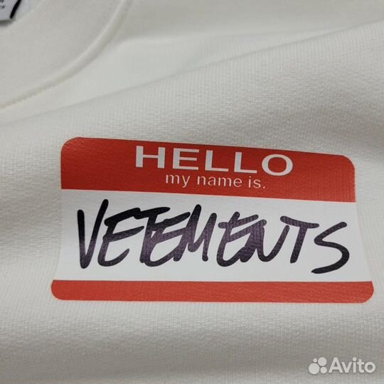 Свитшот белый Vetements