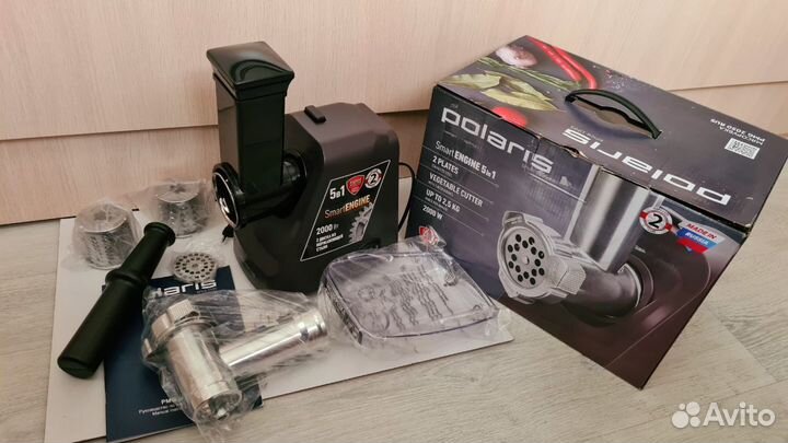 Мясорубка и овощерезка 5 в 1, 2000 Вт, 2,5 кг/мин