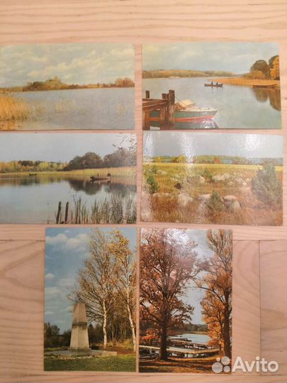 Открытки СССР Озеро Селигер 6 шт