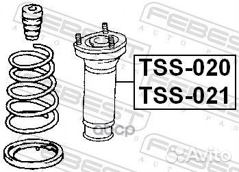 Опора заднего амортизатора левая TSS021 Febest