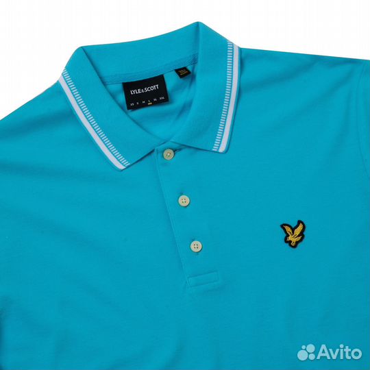 Поло для мужчин бирюзового цвета Lyle & Scott