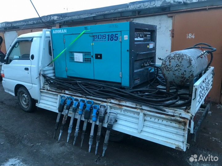 Аренда компрессора с отбойными молотками