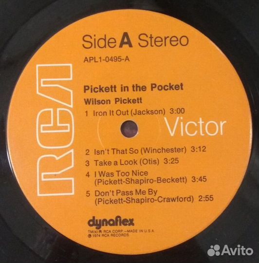 Пластинка винил USA 1974 год Уилсон Пикетт СССР
