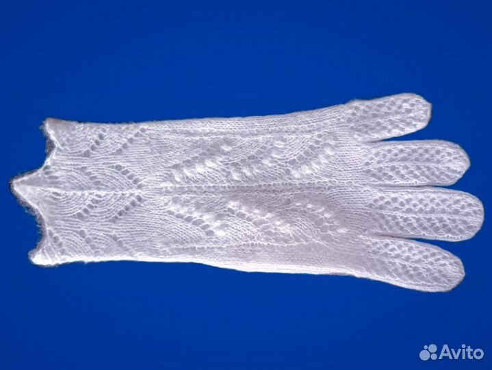 Перчатки пуховые ажурные