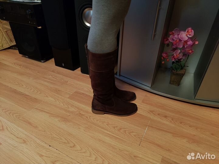 Сапоги зимние нат.замша Ralf Ringer р-р38 Коричнев