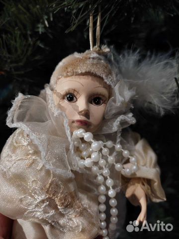 Кукла фарфоровая украшение на елку