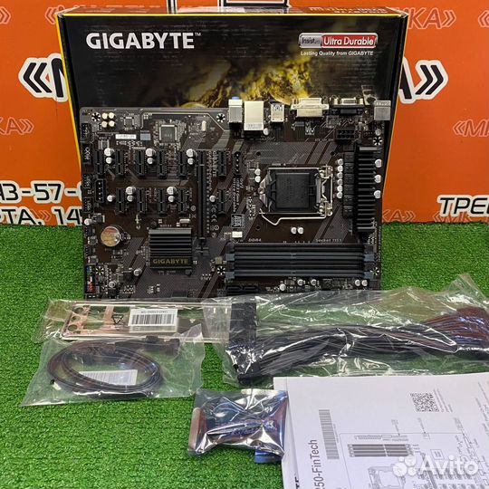 Новая материнская плата gigabyte GA-B250-FinTech