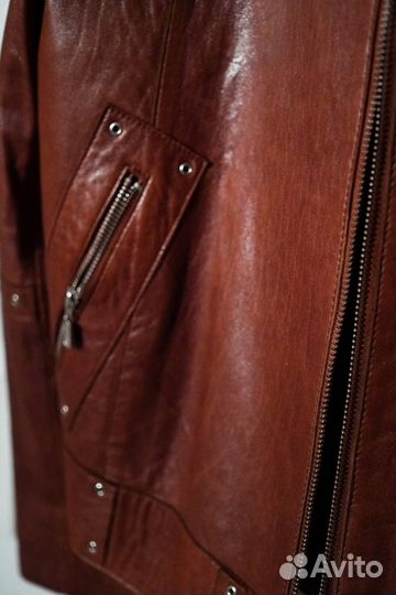 Кожаная куртка мужская 52 54