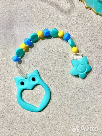 2в1 Силиконовый держатель д/соски и прорезыватель