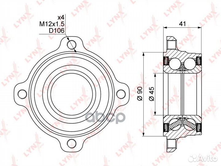 Подшипник ступ.BMW 5 E60/E61/7 E65/E66/X5 E53 03