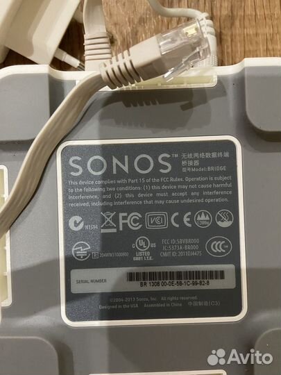 Беспроводной ретранслятор sonos bridge