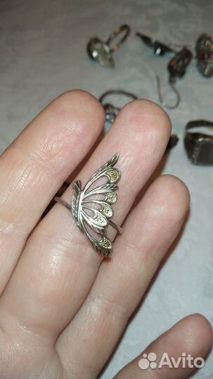 Украшения СССР. Серьги, кольцо
