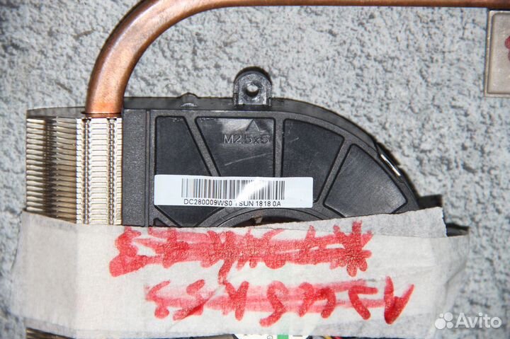 Система охлаждения ноутбука asus K43B, A53U, K73T