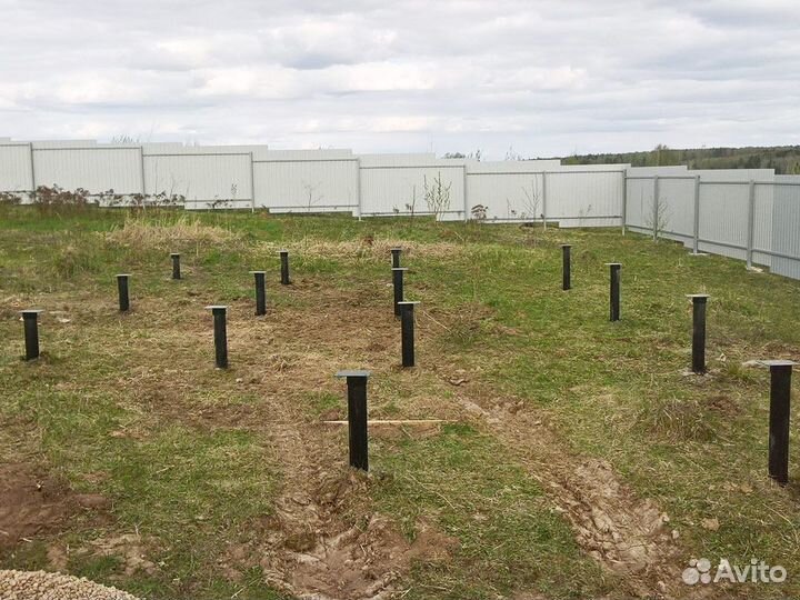 Винтовые сваи, геошурупы с установкой