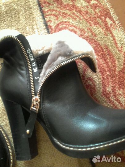 Полусапожки кожаные