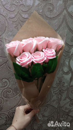 Букеты из мыла. Розы из мыла. Мыльные розы