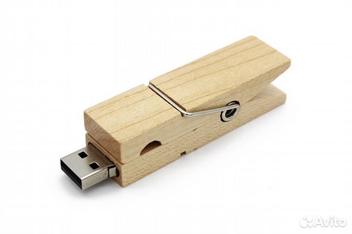 Деревянная флэшка USB 3.0 (прищепка)