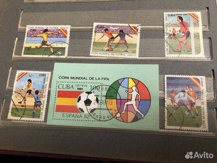 Марки гашеные футбол Куба, Венгрия, Мадагаскар