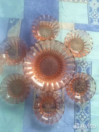 Ваза цветное стекло СССР