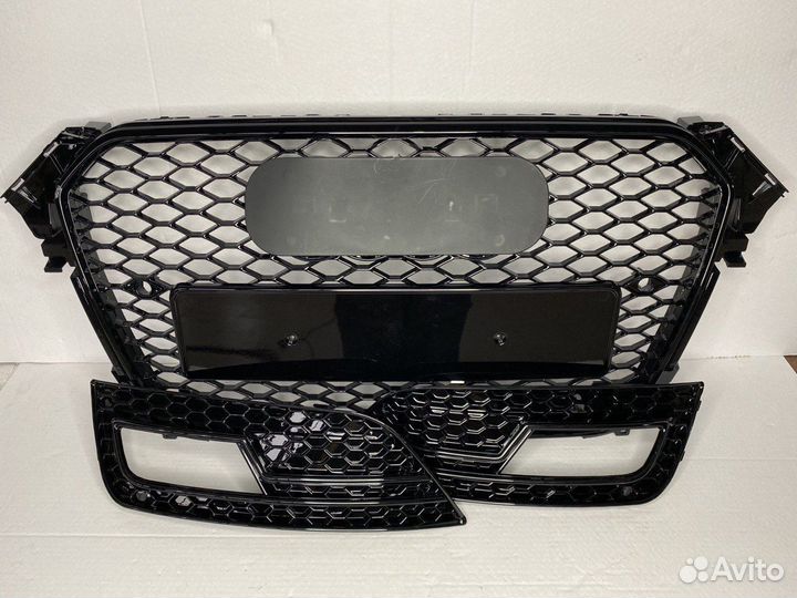 RS решетка + вставки под птф Audi A4 B8+ рест