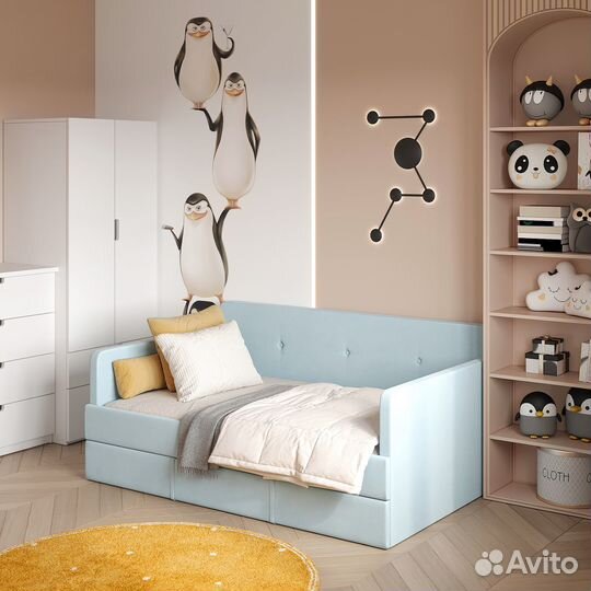 Детская мягкая кровать диванчик