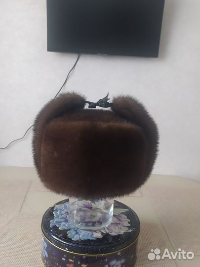 Норковая шапка мужская ушанка