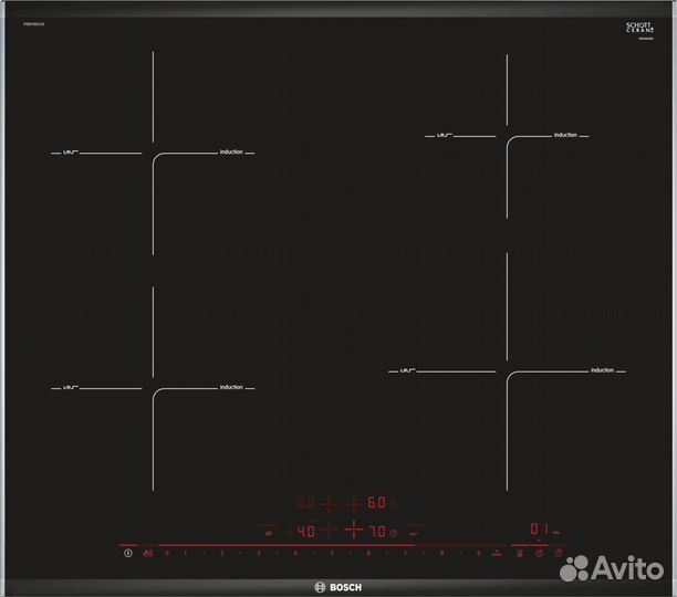 Поверхность индукционная Bosch PIE675DC1E черный