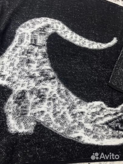 Свитер Lacoste чёрный с крокодилом (В наличии)