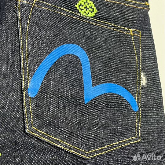 Шорты Evisu Logo Denim Jeans