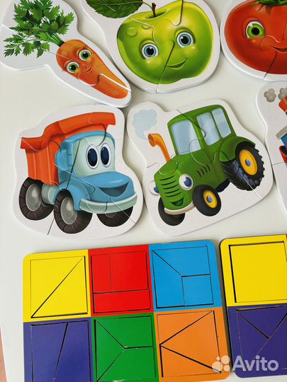 Пазлы для малышей. Квадраты Никитина